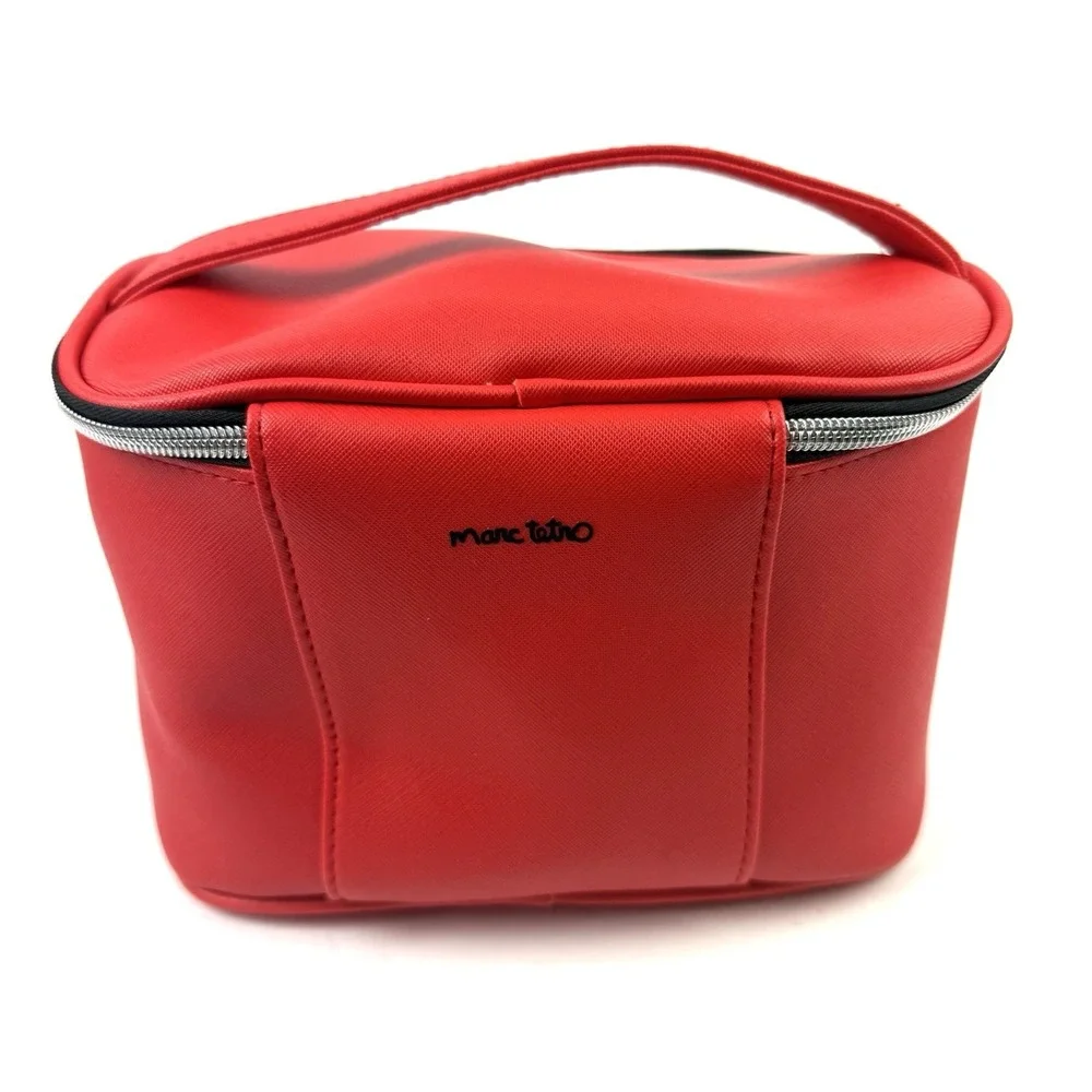 Marc Tetro Westie Cosmetic Case Red Faux Leather Large West‎ Highland Dog NEW